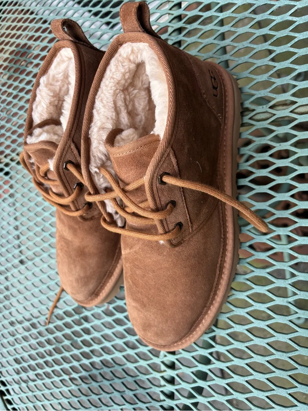 NWOB UGG Neumel Boots Chestnut Brown Suede women  size 9